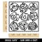 Bunch of Cute Ugly Christmas Sweaters Square Rubber Stamp for Stamping Crafting